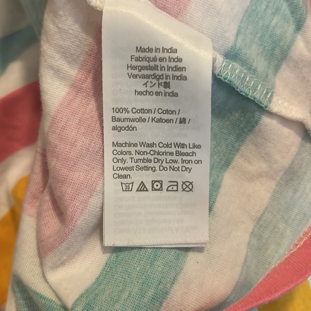 J Crew Women’s Rainbow Stripe Short Sleeve Tee, size XL - Picture 6 of 9